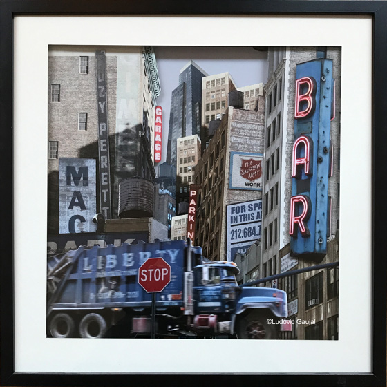 Liberty - Collage 3D 52x52cm - Ludovic Gaujal